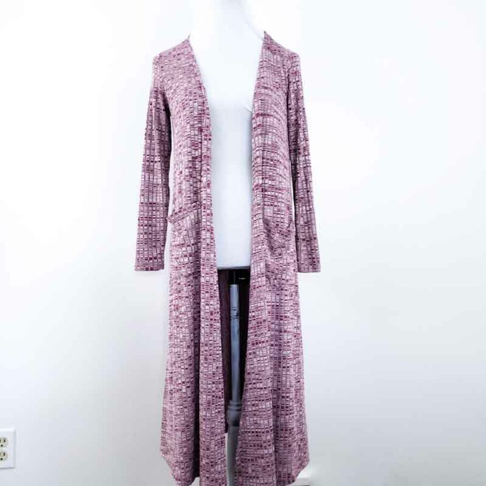 Lularoe Cardigan Duster Open Long Small Boho Front Pockets Midi Length